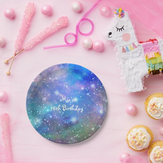 Assiettes En Carton Space Galaxy Spacy Plaques de fête d'anniversaire (Fête)