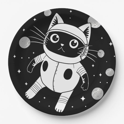 Assiettes En Carton Space Kitty (Devant)
