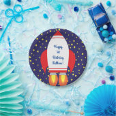 Assiettes En Carton Space Rocket Star Navire Plaques d'anniversaire 1e (Fête)