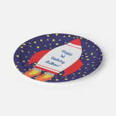 Assiettes En Carton Space Rocket Star Navire Plaques d'anniversaire 1e (Angle)