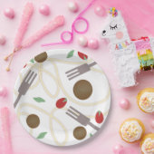 Assiettes En Carton Spaghetti Meatball (Fête)