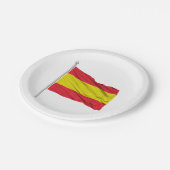 Assiettes En Carton Spain Flag Spanish Colours Paper Plates (Angle)