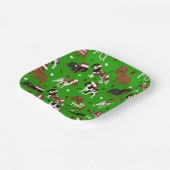 Assiettes En Carton Spaniel de Christmas (Angulaire)