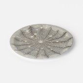 Assiettes En Carton Sparkle Spiderweb Whimsical Tan Halloween Party (Angle)