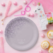 Assiettes En Carton Sparkles Mariage Mauve ID889 (Fête)