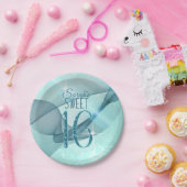 Assiettes En Carton Sparkling Swirls Sweet Sixteen Teal ID652 (Fête)