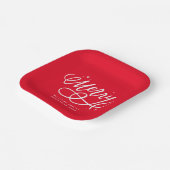 Assiettes En Carton Sparkly Bubbly Script Merry Holiday (Angulaire)
