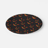 Assiettes En Carton Sparkly Jack O'Lantern face motif Halloween (Angle)