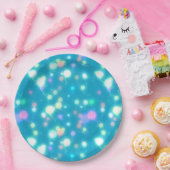 Assiettes En Carton Sparkly Party Balloons Blue (Fête)