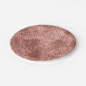 Assiettes En Carton Sparkly Rose Gold Circles Rose luxe étincelant (Angle)