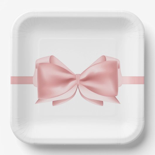 Assiettes En Carton Spécial occasion rose arc papier imprimé (Recto)