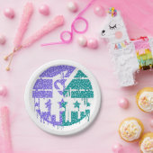 Assiettes En Carton Speckles à goutte - Convergence colorée (Fête)