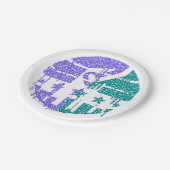 Assiettes En Carton Speckles à goutte - Convergence colorée (Angle)