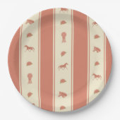 Assiettes En Carton Spectacle de Whimsical Pony Horse Motif (Devant)