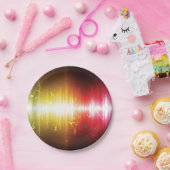 Assiettes En Carton Spectre musical Soundwave Vibrant Audio Visualizer (Fête)