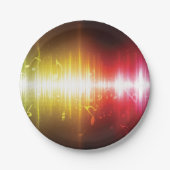 Assiettes En Carton Spectre musical Soundwave Vibrant Audio Visualizer (Devant)
