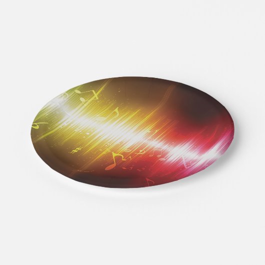 Assiettes En Carton Spectre musical Soundwave Vibrant Audio Visualizer (Angle)