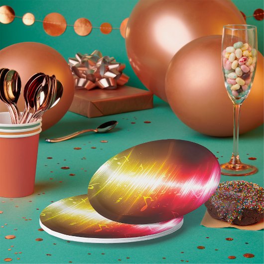 Assiettes En Carton Spectre musical Soundwave Vibrant Audio Visualizer