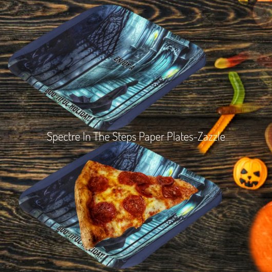 Assiettes En Carton Spectre Sur Les Marches