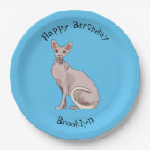 Assiettes En Carton Sphynx cat (Devant)