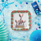 Assiettes En Carton Sphynx de Noël Animé (Fête)