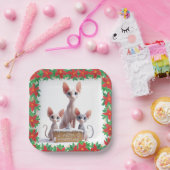 Assiettes En Carton Sphynx de Noël Animé (Fête)