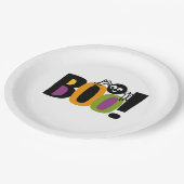 Assiettes En Carton Spider BOO Halloween (Angle)