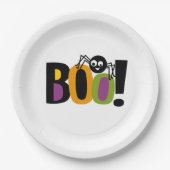 Assiettes En Carton Spider BOO Halloween (Devant)
