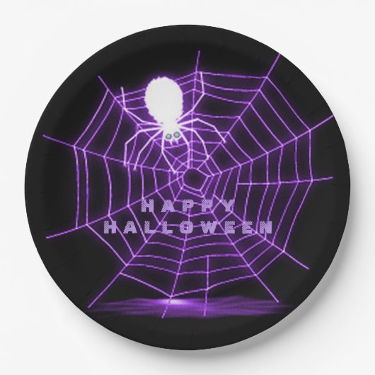 Assiettes En Carton Spider Web (Devant)