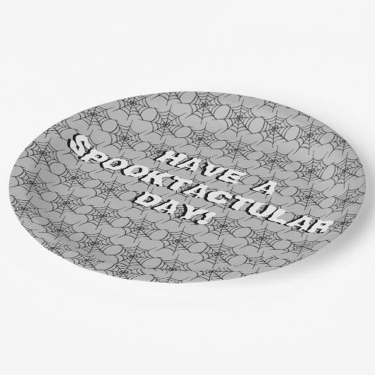 Assiettes En Carton Spider Webs Papier Motif (Angle)