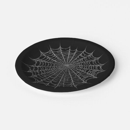 Assiettes En Carton Spiderwebs Spider Web Halloween (Angle)