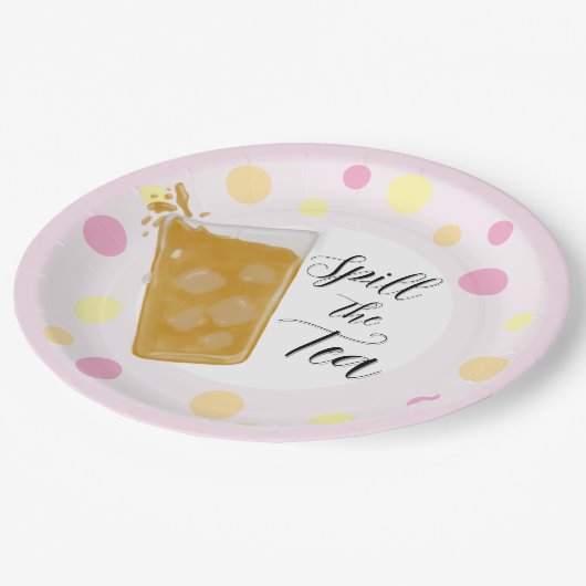 Assiettes En Carton Spill the Tea Party Plates (Angle)