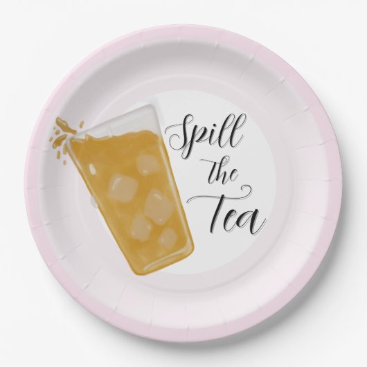 Assiettes En Carton Spill the Tea Party Plates (Devant)