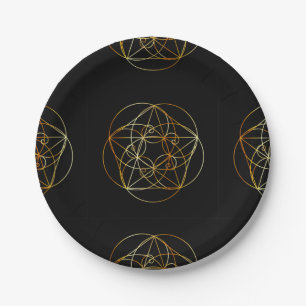 Assiettes En Carton Spirale de Fibonacci la géométrie sacrée