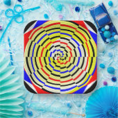 Assiettes En Carton Spirales jaunes par Kenneth Yoncich (Fête)