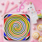 Assiettes En Carton Spirales jaunes par Kenneth Yoncich (Fête)