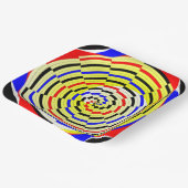 Assiettes En Carton Spirales jaunes par Kenneth Yoncich (Angulaire)