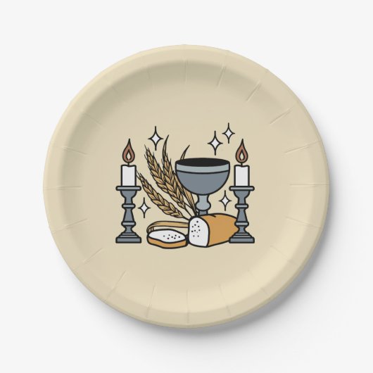 Assiettes En Carton Spiritual Faith and Grace – Uplifting Christian (Devant)