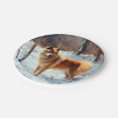 Assiettes En Carton Spitz Finlandais Laisser Neige Noël (Angle)