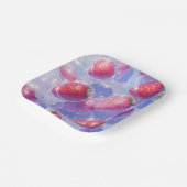 Assiettes En Carton Splash de raisins de fraise (Angulaire)