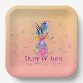 Assiettes En Carton Splash of Aloha (Recto)