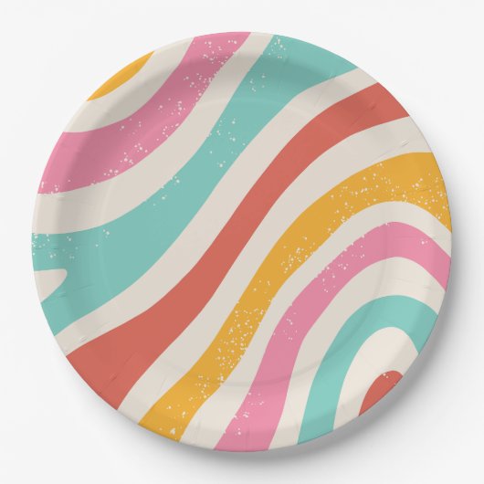 Assiettes En Carton Splash & Serve - Plaque Papier Parfait Pool Party (Devant)