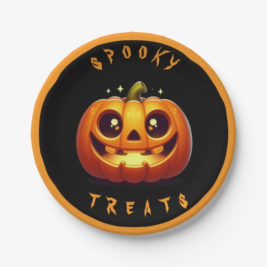 Assiettes En Carton Spooky Treats (Devant)