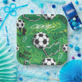 Assiettes En Carton Sport Anniversaire Fête I Socker Balls (Fête)