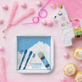 Assiettes En Carton Sports d'hiver extrêmes (Fête)