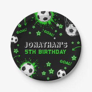 Assiettes En Carton Sports Enfants Football fête d'anniversaire