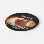 Assiettes En Carton Sports Flames (Angle)