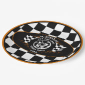 Assiettes En Carton Sports Voiture Racing À damiers Flag Party Fournit (Angle)