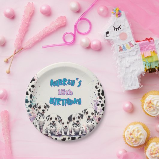 Assiettes En Carton Spot-tacular Dalmatian Puppy Birthday Party (Fête)