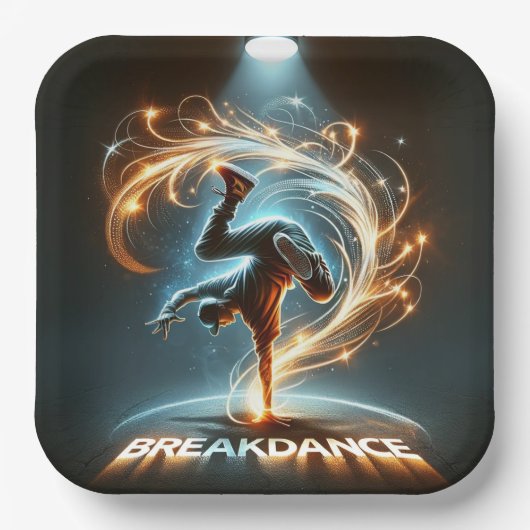 Assiettes En Carton "Spotlight Groove" - ​ ​ dansant sous les projecte (Recto)